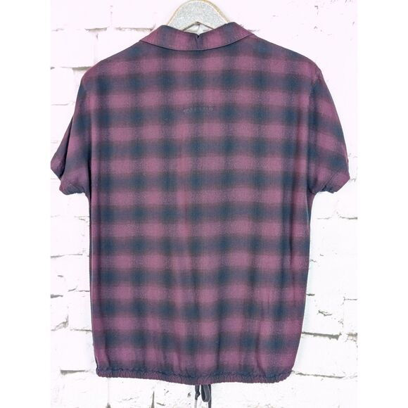 HELMUT LANG Brushed Rayon Plaid Uni Sleeve Shirt Grunge Button Front *Medium - Picture 4 of 6